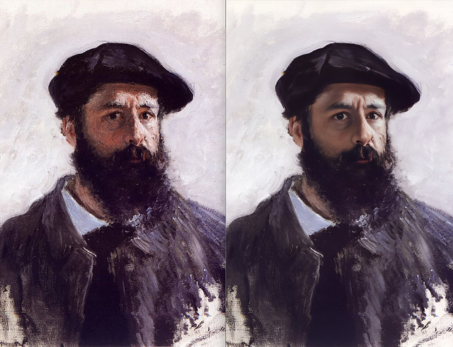 Autoportrait Claude Monet coiffé d'un béret 1886