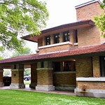 Henry Allen House Porte cochere, Henry Allen House (arch: Frank Lloyd Wright; 1917-1919; Prairie Style), Wichita KS