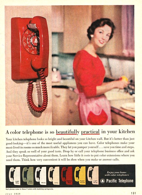 Vintage Pacific Telephone Ad - 1958