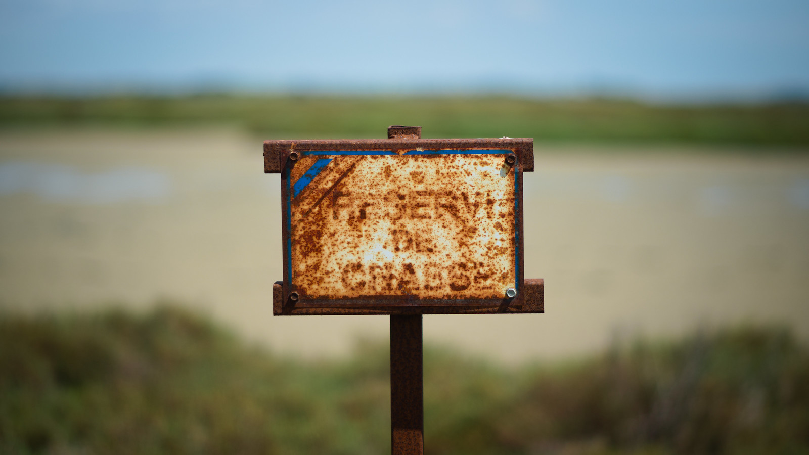 Rusted sign