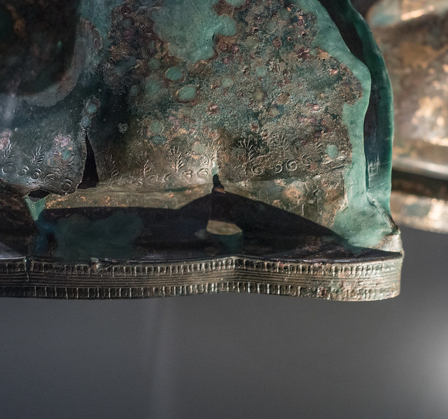 Negau-type helmet from Vetulonia in Vienna: detail of Haspnaś inscription
