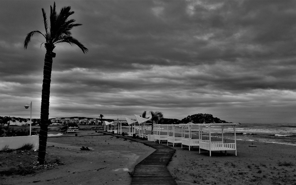 Black & White, Caesar Beach, Bogaz, Turkish Republic Of North Cyprus.