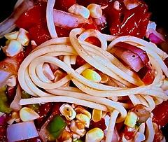 Spaghetti And Vegetable Salad