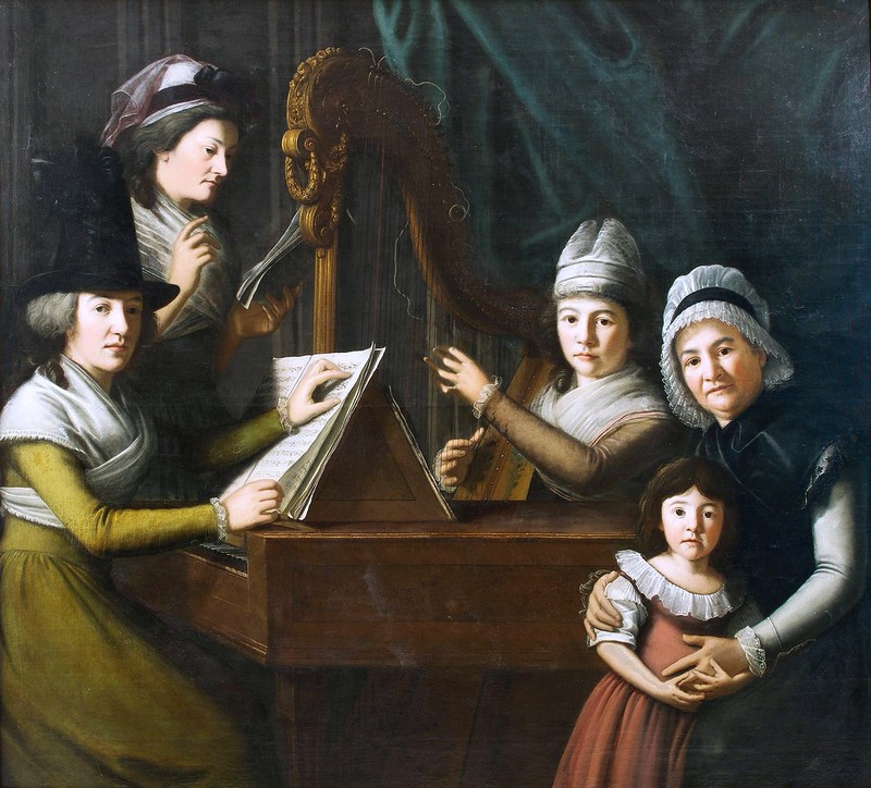 Felix Maria Diogg (1762-1834) - Magdalena Esslinger-Escher im Hard, mit ihren Töchtern Regina, Magdalena, Esther und Anna Maria, 1793.