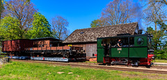 Deutscher Eisenbahn-Verein DEV Bruchhausen-Vilsen - Heiligenberg - Asendorf Lok. 3 'Plettenberg' mit rollwagen, Heiligenberg 30 april 2023