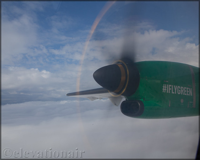 Prop Blur over the Irish Sea