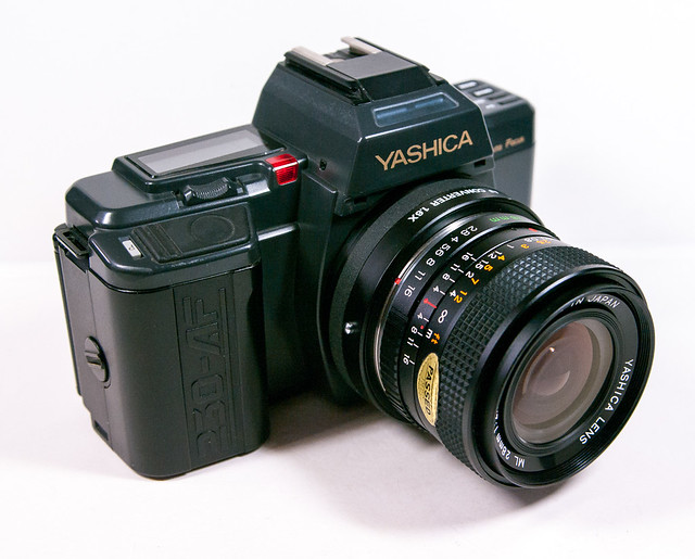 Yashica 230-AF w/ML 28mm Lens via Adapter