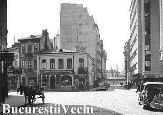 Intersectia cu Blocul Belvedere (cel din dreapta), in 1939