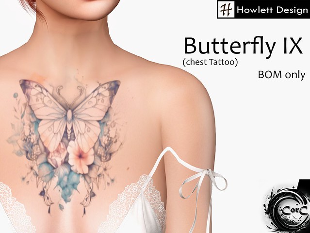 [HDesign] Butterfly IX (Chest Tattoo)