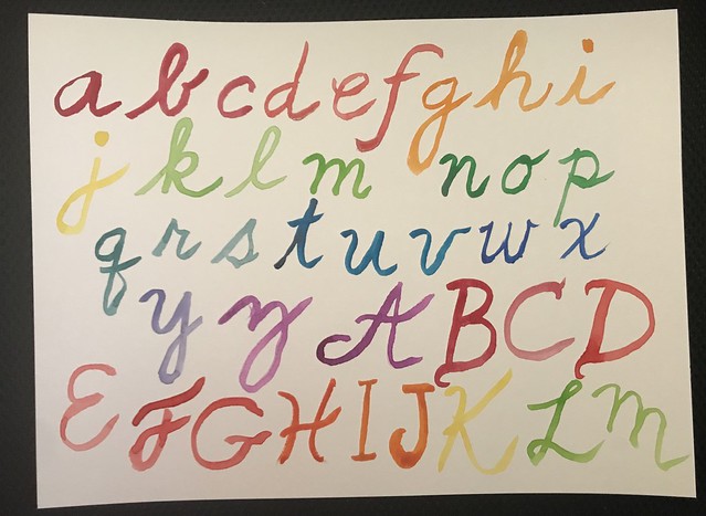 Watercolor alphabet 2