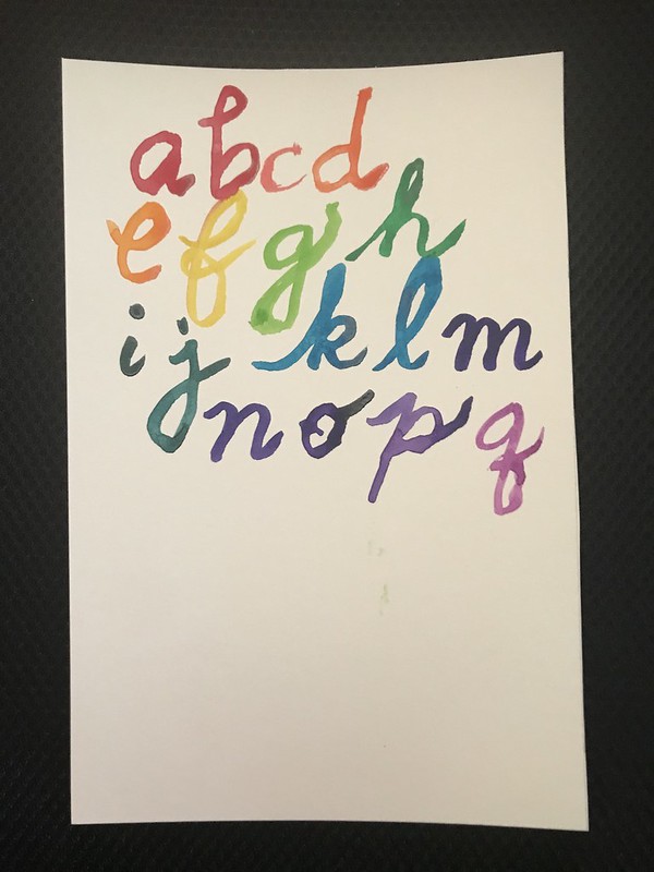 Watercolor alphabet 1