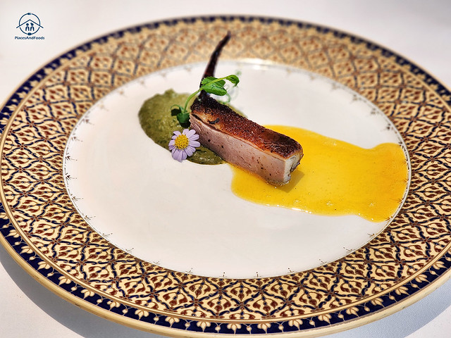 rhaan Grilled Duck Breast served with Wild Honey Passion fruit sauce