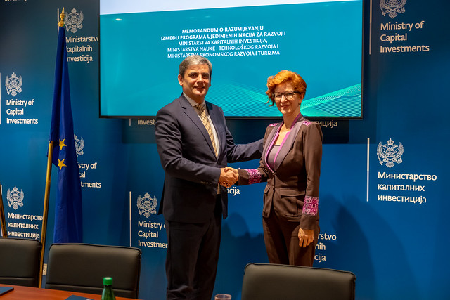 Potpisivanje Memoranduma o razumijevanju između UNDP i Ministarstva kapitalnih investicija, Ministarstva ekonomskog razvoja i turizma i Ministarstva nauke i tehnološkog razvoja