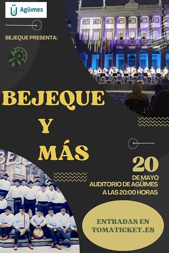 Cartel promocional del concierto de Bejeque en Agüimes