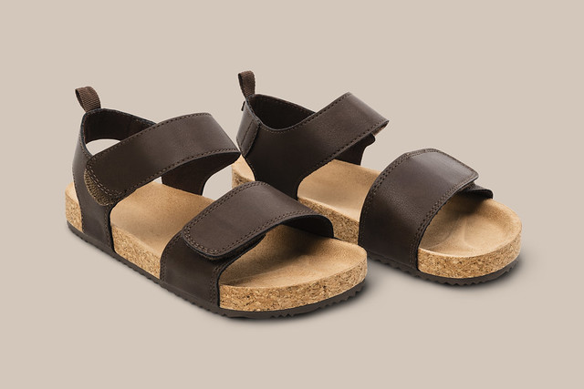 Brown flip flops summer footwear fashion