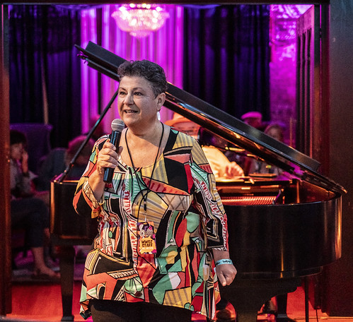 WWOZ GM Beth Arroyo Utterback at Piano Night 2023. Photo by Marc PoKempner.