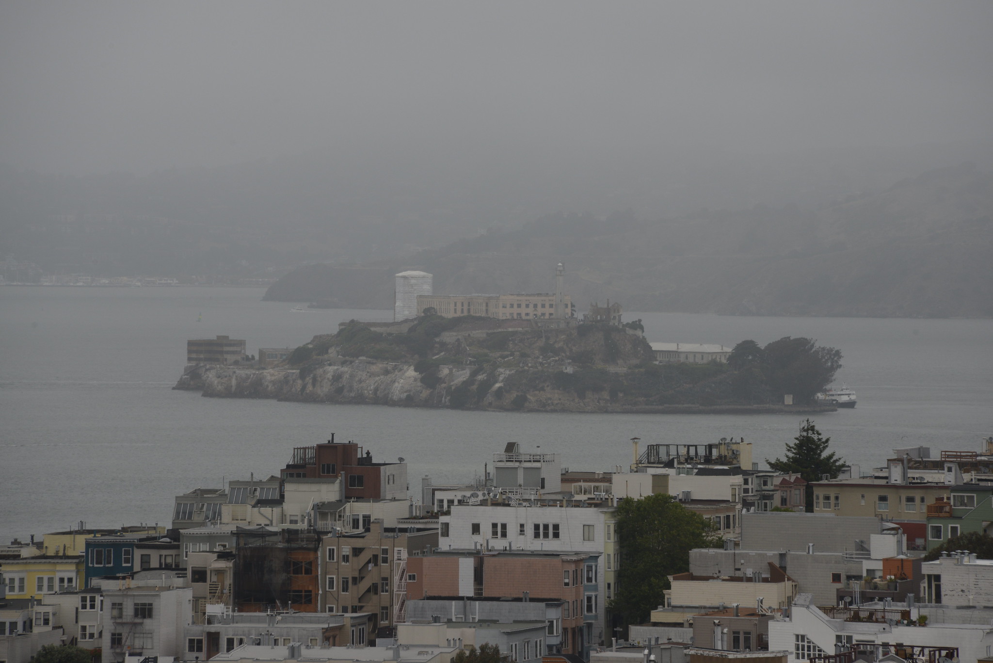 A view of Alcatraz from San Francisco