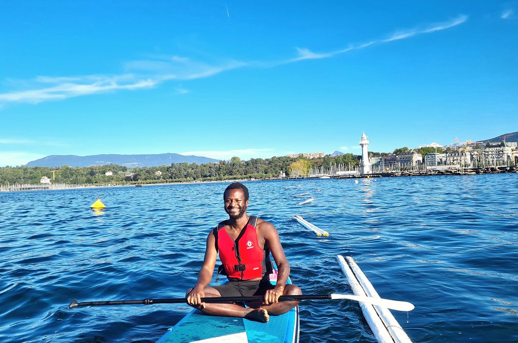 Emmanuel Buriez paddle lac Léman Genève