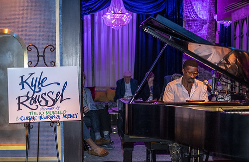 Kyle Roussel at Piano Night 2023. Photo by Marc PoKempner.