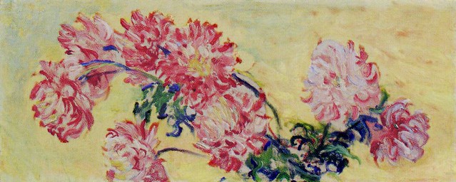1882-85 Monet Chrysanthemums(private collection)(16 x 40 cm)