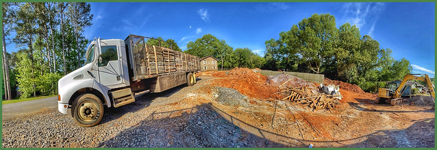 Panorama of a New Residential Construction Site 645 Smithstone Drive, Marietta GA