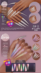 LIVIA // Xtra Stiletto Base Nails & Glitter Ombre HUD (WOW Weekend)