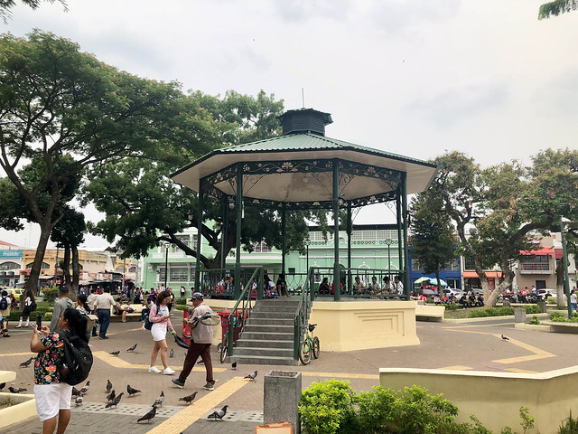 Gazebo in Parque Libertad, central plaza of Santa Ana, El Salvador
