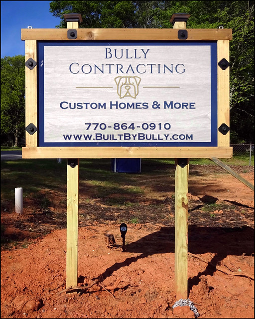 Bully Contracting Construction Site | New Residential Builder’s Sign | 645 Smithstone Drive, Marietta GA