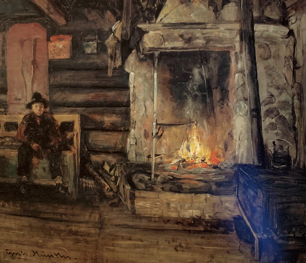 Gerhard Munthe «The boy by the fireplace»