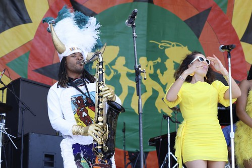 Cha Wa on the Congo Square Stage. Photo by Michele Goldfarb.