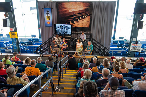 Arhoolie Records discussion during Jazz Fest 2023 day 5 on May 5, 2023. photo by Ryan Hodgson-Rigsbee