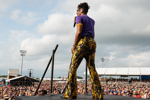 Jon Batiste's set at Jazz Fest on day 5 of the festival on May 5, 2023. Photo by Ryan Hodgson-Rigsbee