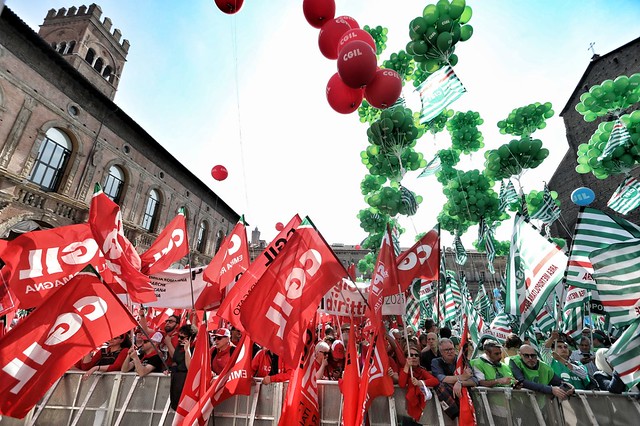Manifestazione nazionale promossa da Cgil, Cisl e Uil a Bologna 'Per una nuova stagione del lavoro e dei diritti'