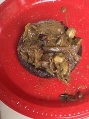 Roasted Portobello Mushroom With Sautéed Onions, Cumin, And Garlic