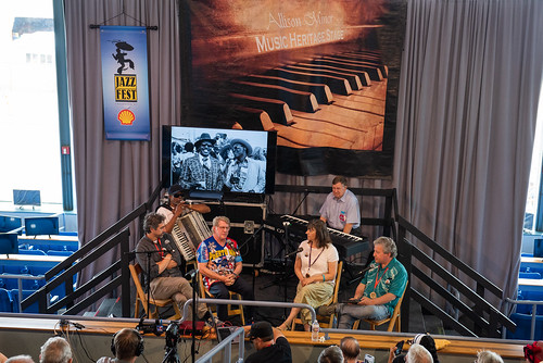 Arhoolie Records discussion during Jazz Fest 2023 day 5 on May 5, 2023. photo by Ryan Hodgson-Rigsbee