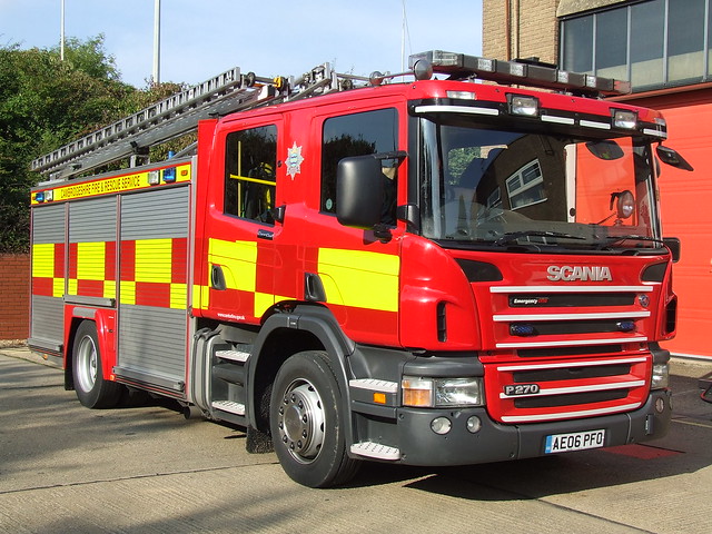 Cambridgeshire Fire & Rescue Service - Scania P270 - Emergency One - AE06 PFO (Stanground)