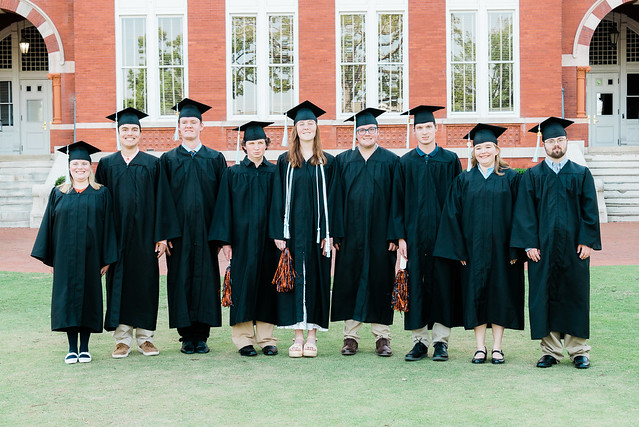 A group of graduates on Samford lawn