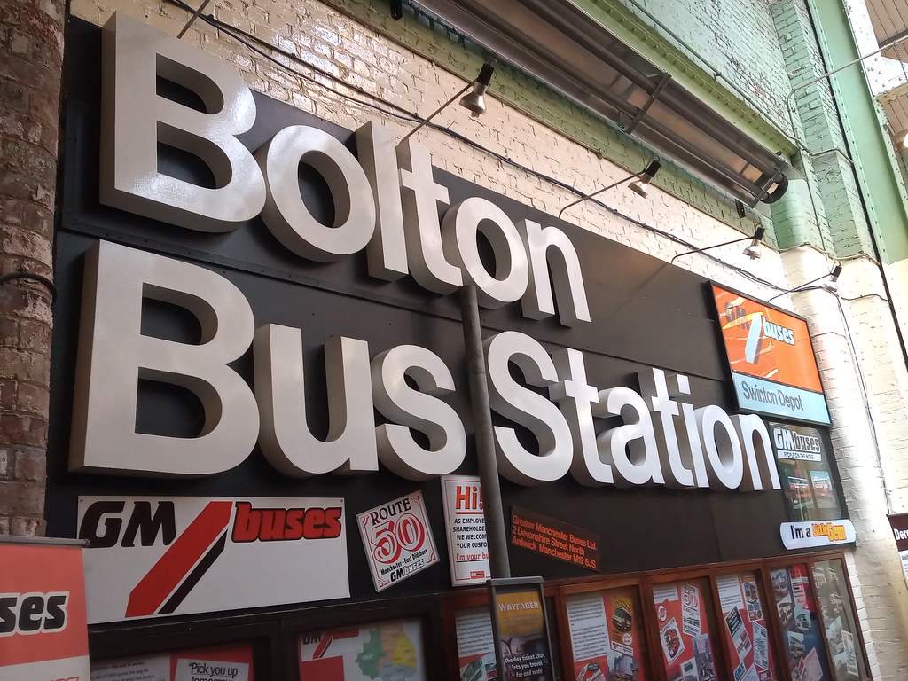 Moor lane Bolton bus station sign plus more | Calum Rice | Flickr