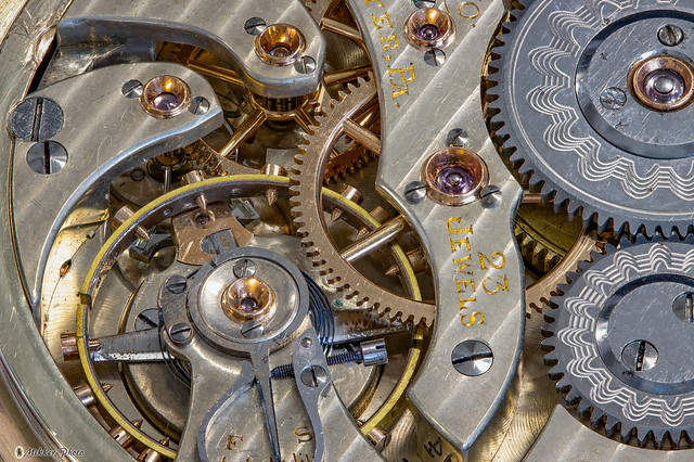 Old pocket watch gears