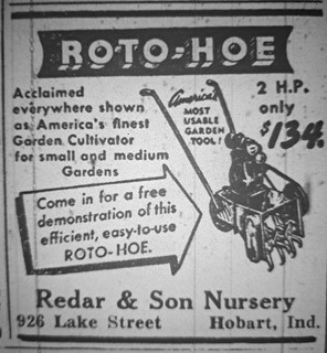 2023-05-07. 1952-04-10 Gazette, ad for Redar & Son Nursery