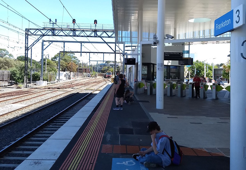 Waiting for the train to Stony Point (at Frankston station)