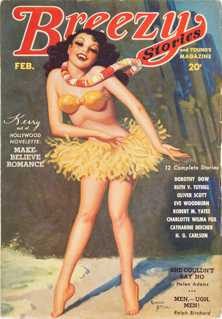 Breezy Stories 1935-02 v43n05.Young cover Bolles (Darwin HA Edit)