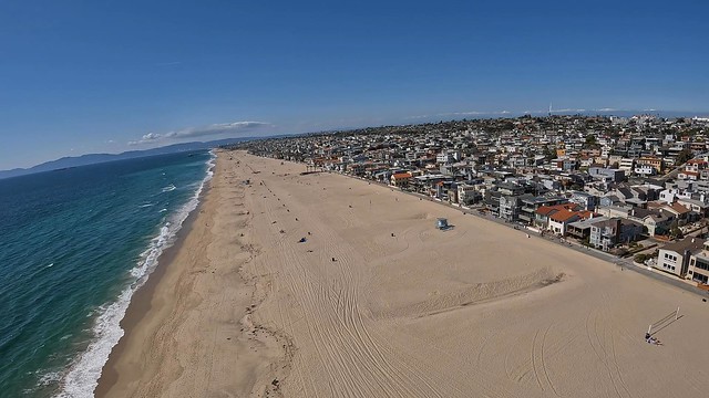 Hermosa Beach from a Kite Above