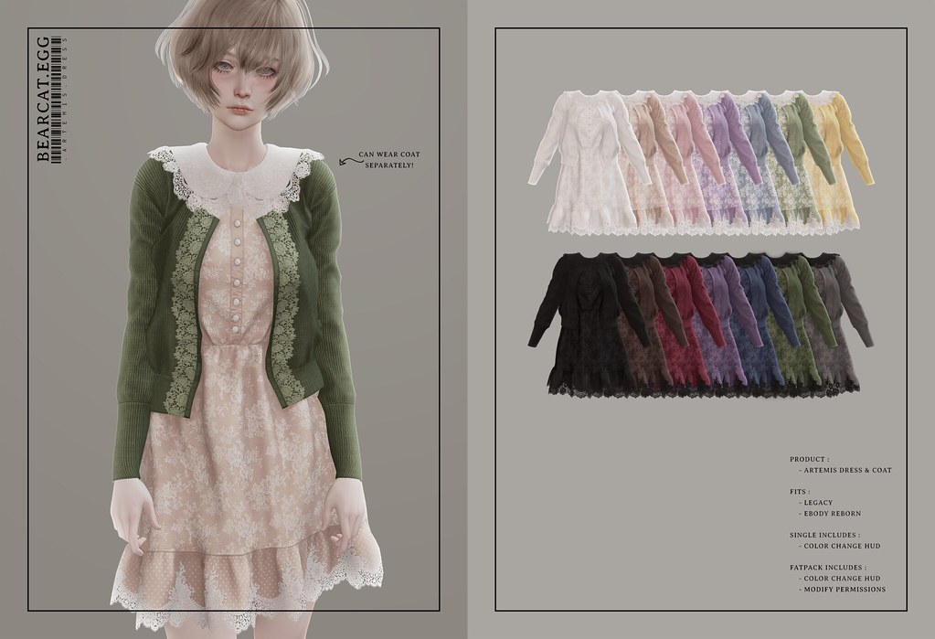 BEARCAT.EGG ; Artemis Dress & Coat – C88