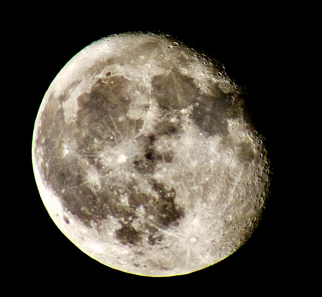 Tonight's Waning Gibbous Moon - 91% Solar Illuminated
