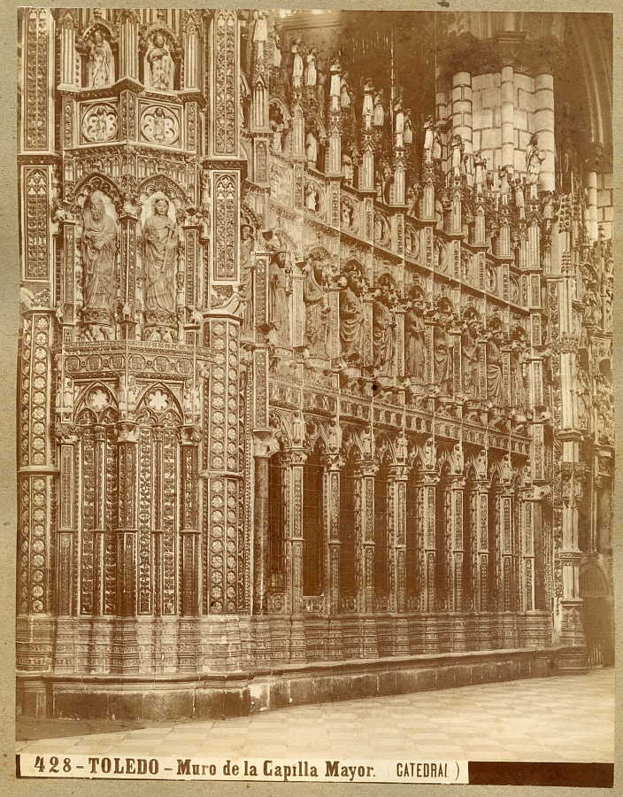 Capilla Mayor de la Catedral de Toledo en 1884. Fotografía de Miquel Matorrodona Maza. Archivo Municipal de Toledo.