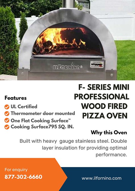 F- Series Mini Professional Stainless Steel Wood Fired Pizza Oven With Stand