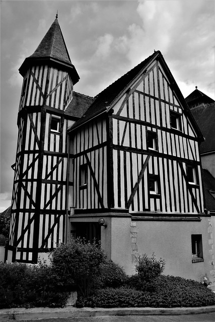 Black & White, Architecture, Chartres, Eure-Et-Loir, France.