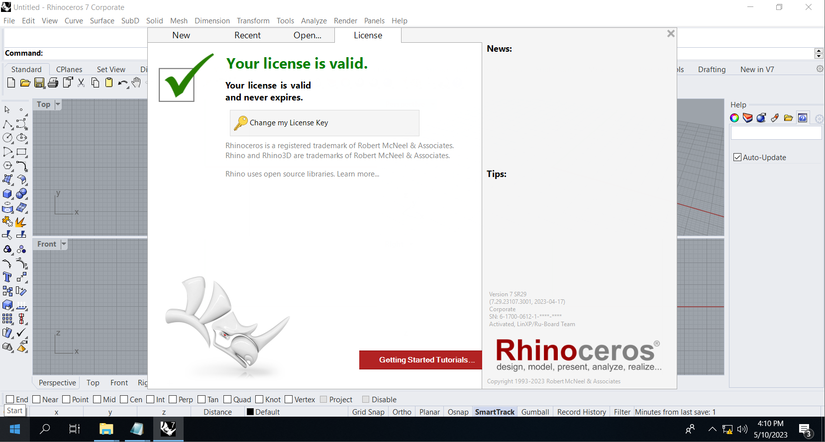 Working with Rhinoceros 7.29.23107 full license