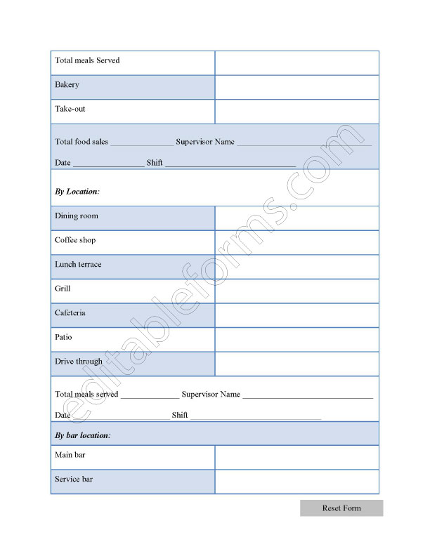 Business Inventory Form